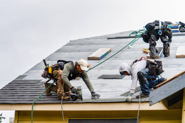Professional Gutter Installation technician working in Hickman, TN